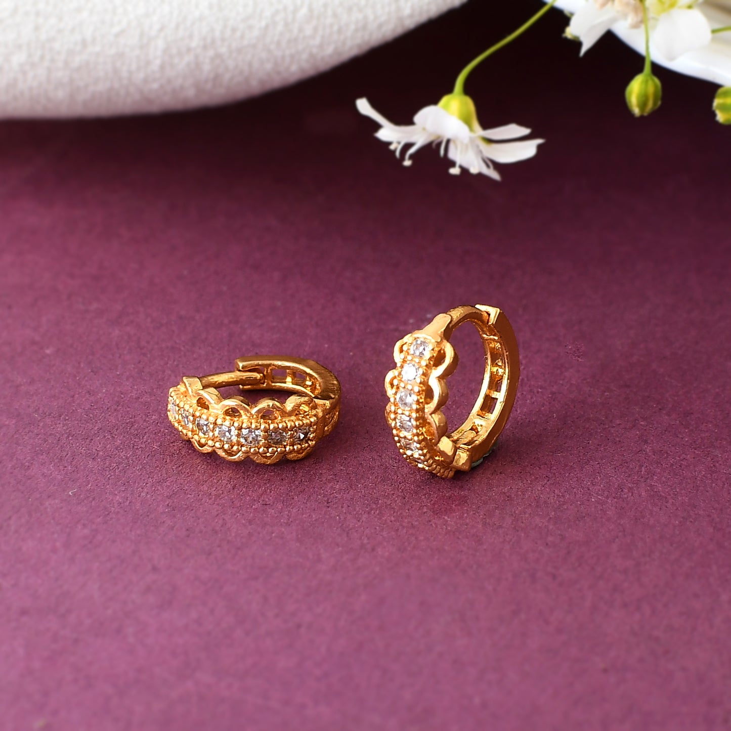Beautiful Gold plated Ad Nose Ring bali combo for woman And Girls Combo Pack of 2